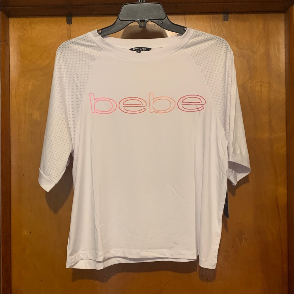 NWT BeBe Sport Size M Neon Lites Tee
